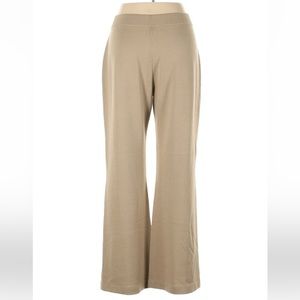 St. John wide leg trousers, elastic waist, classic beige, XS